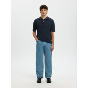 Selected Homme Mattis Short Sleeve Cable Knit Polo